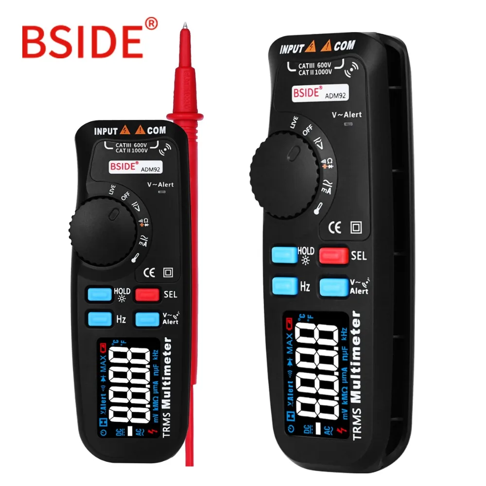 BSIDE ADM92CL Цифровой мультиметр цветной дисплей Авто Диапазон True RMS Multimetro вольтметр