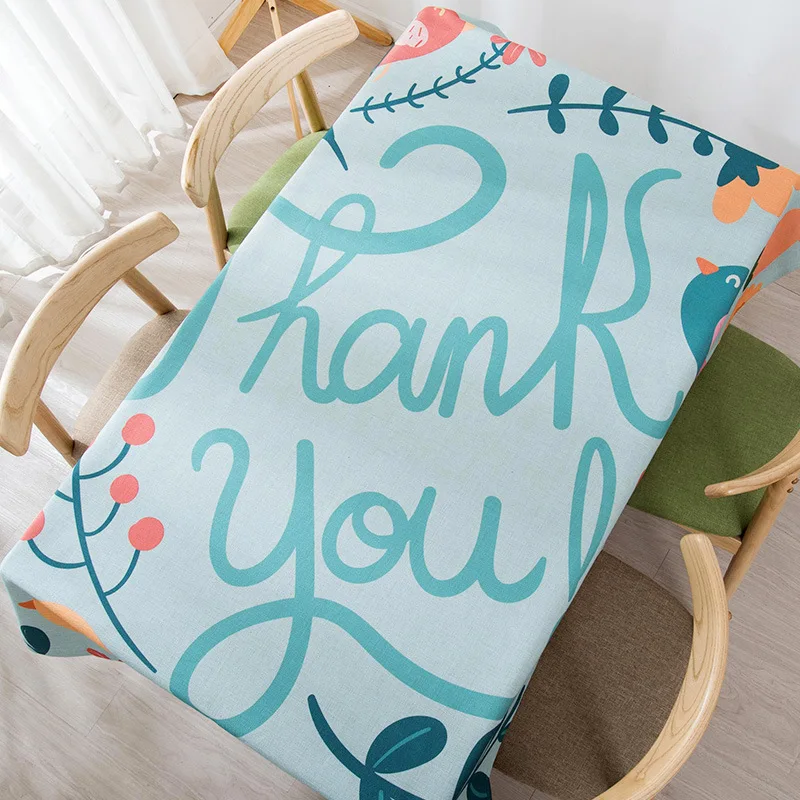 

Flower Pattern Tablecloth High Quality Nordic Printed Cotton Linen Home Restaurant Wedding Picnic Party Decoration Table Cloth