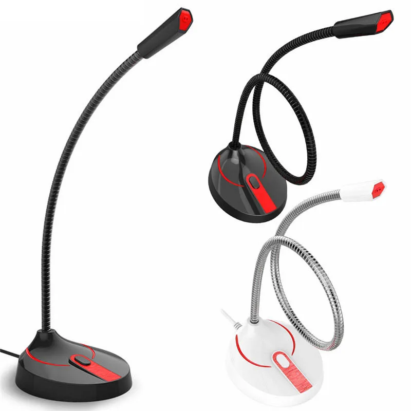 

Portable 3.5mm Plug USB Plug Desktop Studio Microphone 360 Adjustable Stand Chatting Mic for PC game Laptop Recording Live Mic
