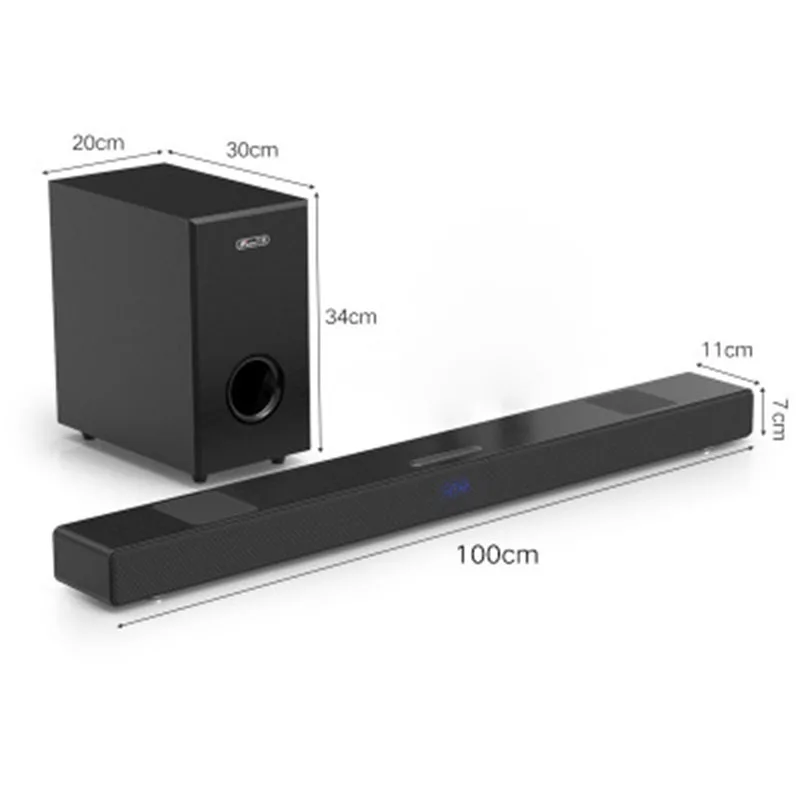 JY AUDIO A9 Bluetooth Soundbar 5.1 surround sound home theater 8 speaker integrated home theater TV speaker With 8inch subwoofer