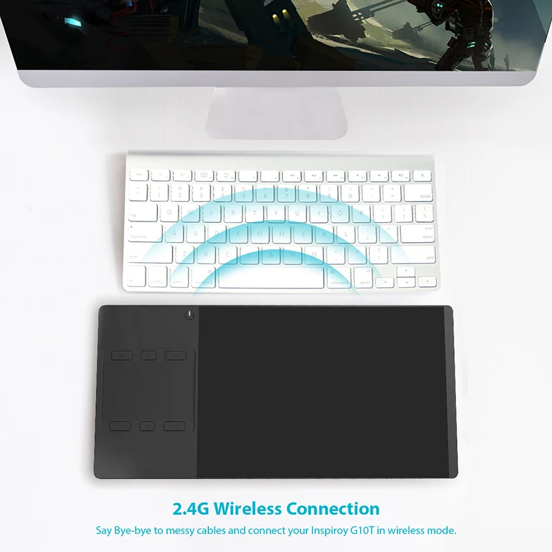 HUION INSPIROY G10T bolígrafo Digital inalámbrico tabletas dibujo gráfico tableta con 8192 niveles