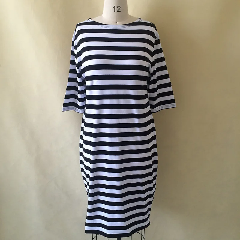 5XL 6XL Large Size 2017 Spring Summer Dress Big Size Dress White Black Striped Dresses Plus Size Women Clothing Belt Vestidos 5XL 6XL Large Size 2017 Spring Summer Dress Big Size Dress White Black Striped Dresses Plus Size Women Clothing Belt Vestidos