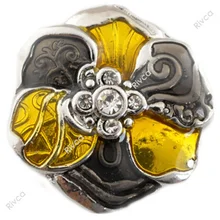 D00948 стекло 18 мм металлический имбирь Шарм оснастки горный хрусталь пресс шпильки цепь сплав браслет легко оснастки для женщин ювелирные изделия