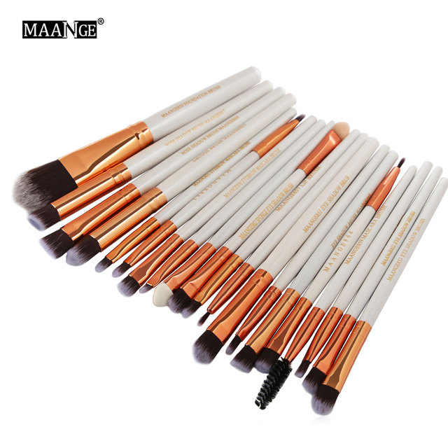 15/20pcs Makeup Brushes Set Foundation Powder Blush Eye Shadow Brow Blending Wood handle Make Up Brush Kit Cosmetics Tool