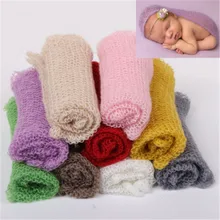 Newborn Baby 40 60CM Soft Comfortable Mohair Wrap Cloth Photography Props Multifunctional Infant Costume Outfit