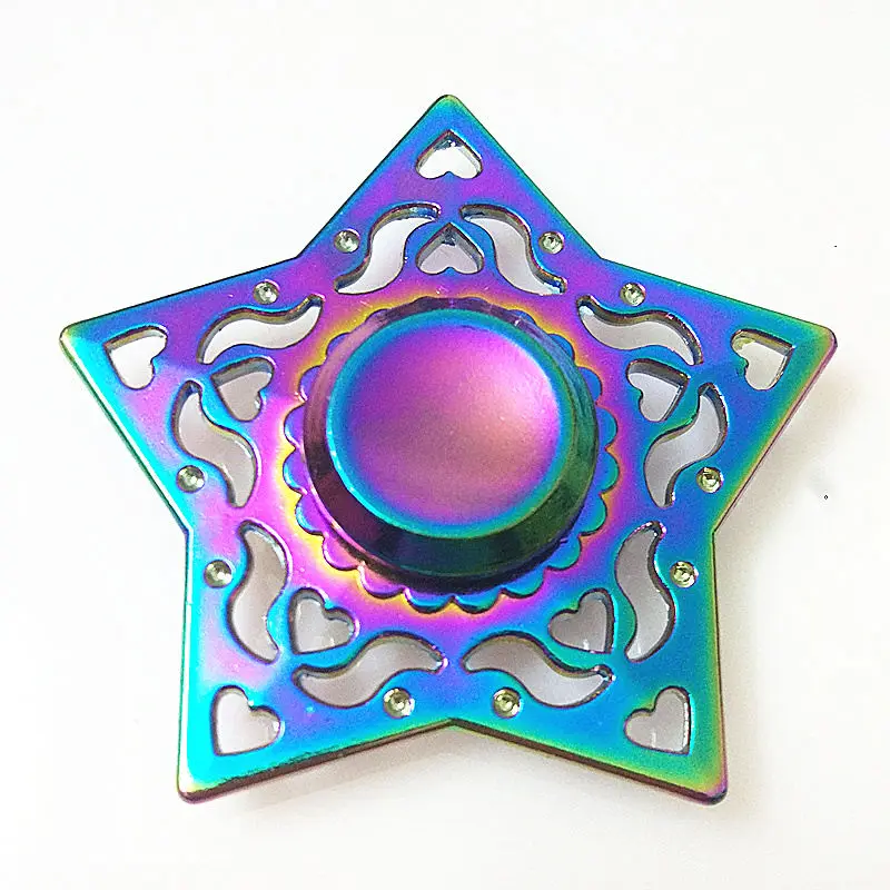 Игрушка-Непоседа, игровой ручной Спиннер, металлический палец, стресс, Tri Spinner, сплав, EDC, ручной Спиннер, Непоседа, подшипник, гироскоп, фокус, СДВГ, игрушки SZJD - Цвет: 001