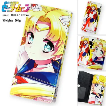 

Sailor Moon Fashion Anime PU Wallet Money Bag Long Wallets Coins Pocket Casual Purses Card Unisex Gifts New