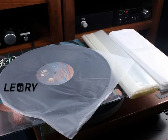 

LEORY 100PCS 12 inch Lp Protection Storage Inner/Outer Thickness Bag for Turntable Vinyl CD player Record 32cm*32cm