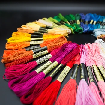 

New 8Pcs Cross Stitch Cotton Sewing Skeins Craft Embroidery Thread Floss Kit DIY Sewing Tools Accessories