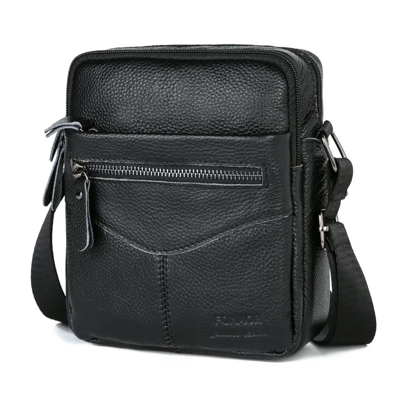 

Men Messenger Bags Genuine Cowhide Leather Men Bag Designer High Quality Shoulder Bag Casual Zipper Office Bags For Men