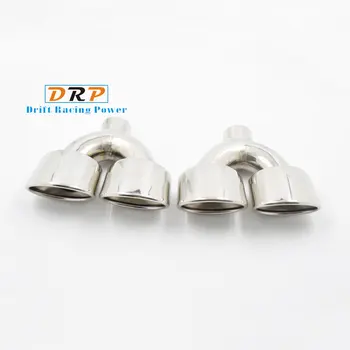 

Great!1 to 2 2PCS/SET the Universal type of Stainless Steel Modified Car Exhaust Muffler Pipe with Small ellipse mouth--H3010 Y