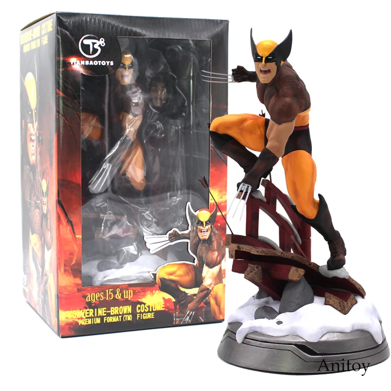 

Super Hero Marvel Logan Statue Premium Format Brown Costume Ver. PVC Figure Collectible Model Toy (can exchange head) 24cm