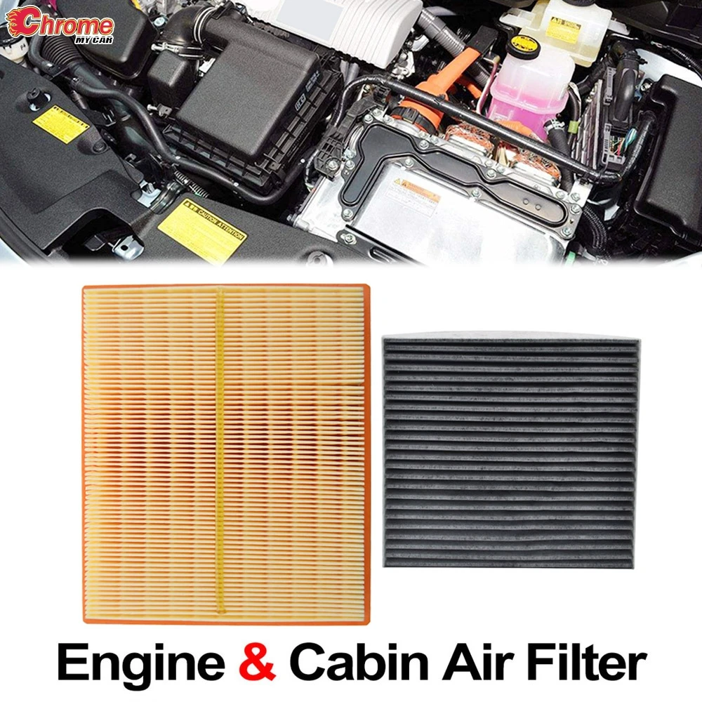

Combo Set Engine Pollen Cabin Activated Carbon Air Filter For Toyota Prius XW30 V Alpha Plus Lexus CT200H NX300H 1.8L 2.5L
