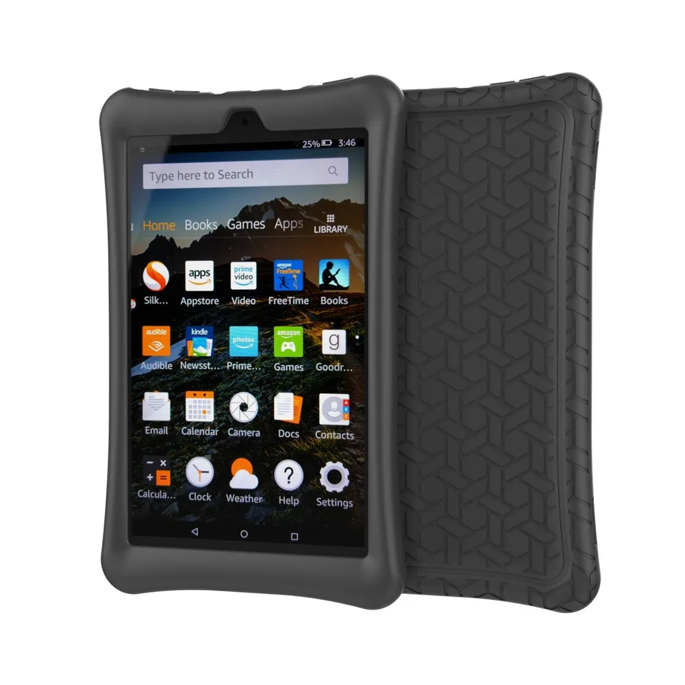 Защитный чехол для детского планшета силиконовый Amazon Kindle Fire HD 8 2016/2017 20J Прямая