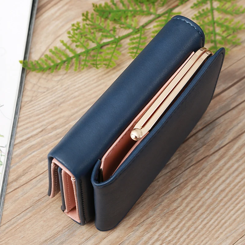 

Wallet Women 2019 Lady Short Women Wallets Ginkgo Leaf Mini Money Purses Small Fold PU Leather Female Coin Purse Card Holder