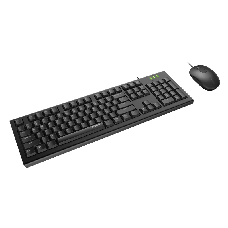 Новейшая Проводная оптическая клавиатура Rapoo X120PRO и комбо для Мыши ПК компьютера