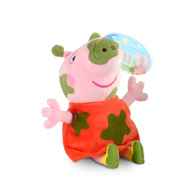 Оригинал 19 см Peppa Свинья Джордж Плюшевые животные игрушки мультфильм Семья друг свинья партия игрушек для девочек Рождественский подарок