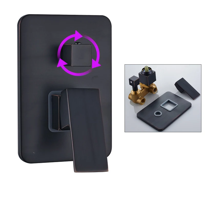 Brass Bathroom Hot Cold Bath Mixer Valve Wall Mounted Water Control Valve Single Lever Shower Control Handle 5-Colors