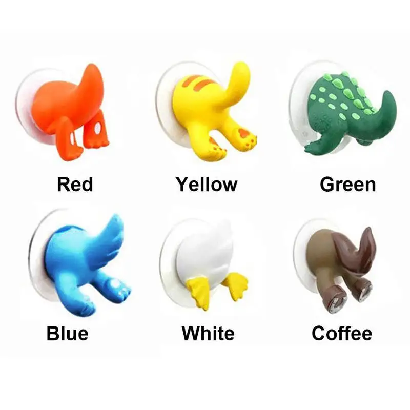 Animal Tail Shape Suction Cup Storage Hook For Bathroom Kitchen Hook Key Towel Hanger Holder