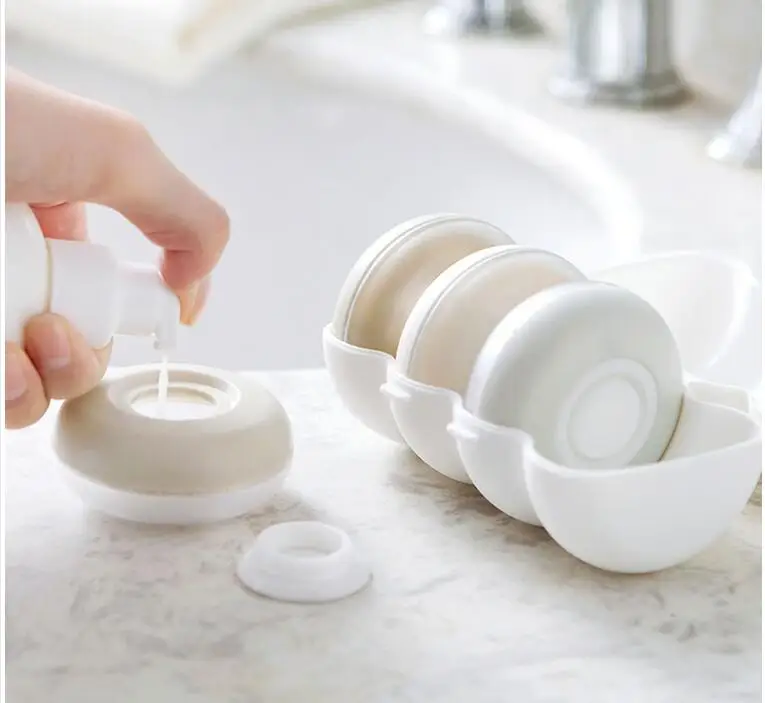 

4pcs/set Creative Pressed Emulsion Bottles Travel Push-Type Emulsion Dispensing Storage Box Set for Toiletry Hand Lotions Shampo