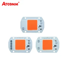 COB светодиодный чип фитолампа полного спектра 20 Вт 30 Вт 50 Вт светодиодный Диод для выращивания растений fitolampy для рассады в помещении DIY Гидропоника 110 В 220 В