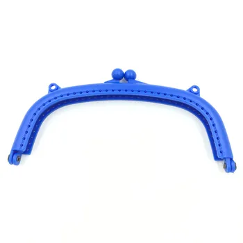 

Royal Blue Clutch Plastic Arc Frame Kiss Clasp Lock 16cm DIY Coins Purse Bag Handbag Handle