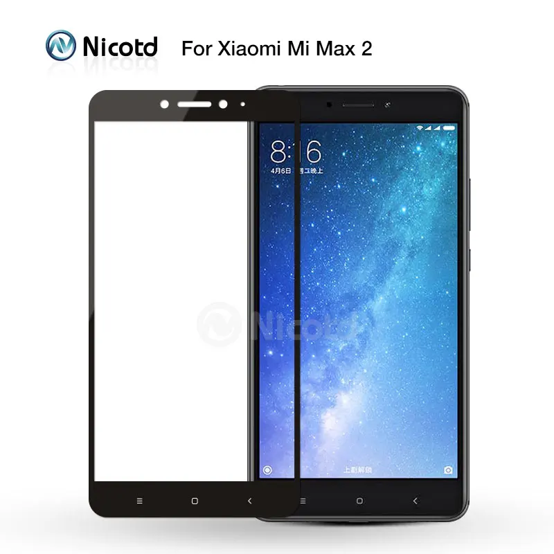 Nicotd для Xiaomi mi A1/5X MAX 2 mi X 2 9H 2.5D красочное полное покрытие закаленное стекло протектор экрана для Xiao mi Red mi 4X 4A max2