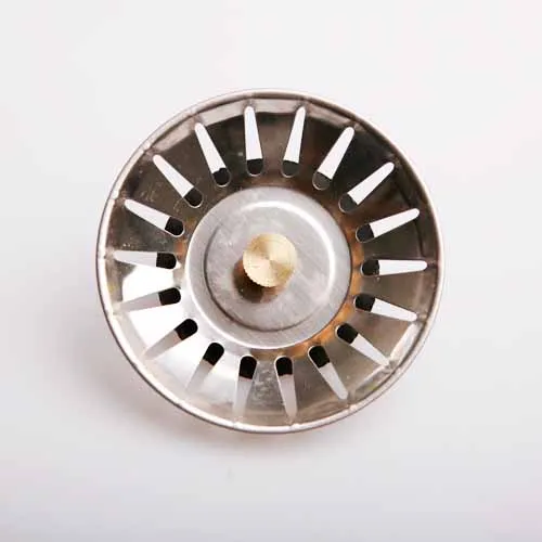 

2 Pcs Sink Replacement Kitchen Strainer Waste Plug w/stainless steel basket