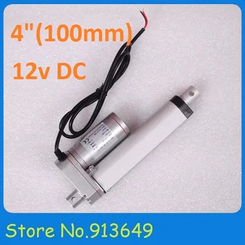 

100mm/4 inches Solar Tracker Stroke Electric Linear Actuator 12V DC 120KG Load 6.5mm/sec Speed Mini Linear Tubular motor motion