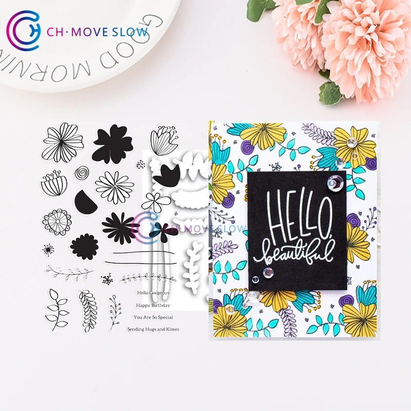 

CH WILD BEAUTY DIY Scrapbooking Card Stencil Paper Cards Handmade Album Stamp Die Sheets