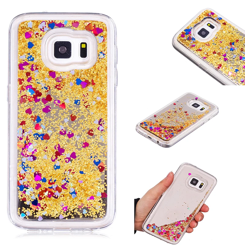 

HYAIZLZ Case for Galaxy S7 Quicksand Case Back Cover Bling Dynamic Quicksand Liquid mirror Case for Samsung Galaxy S7 Cover