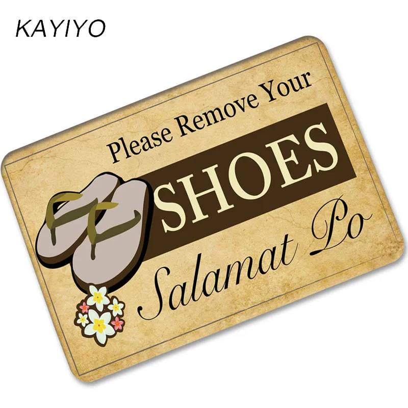 Kayiyo Home Floor Mat Rubber Door Mat Polyester Fiber Bedroom Indoor Anti Slip Welcome Entrance Door Bathroom Carpet Wicker Patio Furniture Cushions