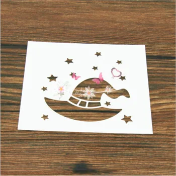 

1PC Halloween witch hat Shaped Reusable Stencil Airbrush Painting Art DIY Home Decor Scrap booking Album Crafts