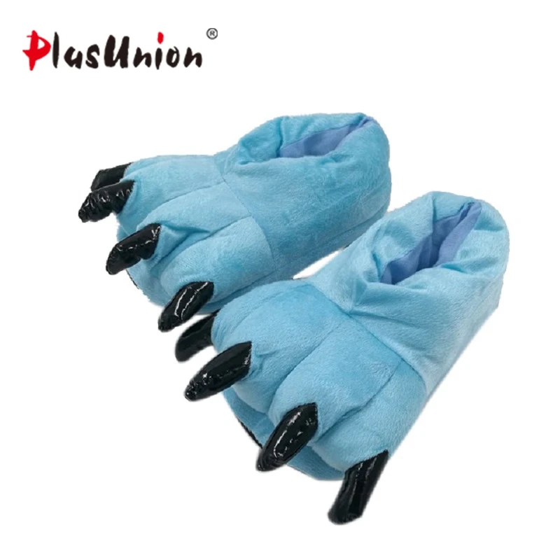 Animal-Claw-Paw-Plush-Slippers-For-Unisex-Women-Home-Winter-Cosplay-Shoe-Warm-Adult-Sleepwear-Cartoon