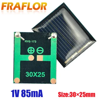 

50pcs 30*25mm 1V 80mA 0.085W Monocrystalline Silicon Solar Panels For DIY Solar Cells PV Module