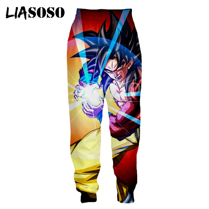 LIASOSO мужские и женские тренировочные брюки с 3d принтом аниме Dragon Ball Z Super Goku Chichi Frieza повседневные тренировочные штаны брюки для бега X0971