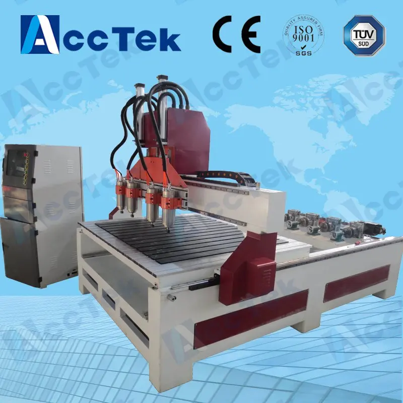 Jinan AccTek 1325 woodworking multi spindle lathe