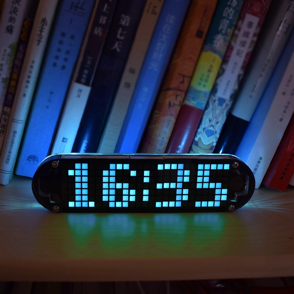 

DS3231 High Accuracy Digital Dot Matrix LED Alarm Clock Kit with Transparent Case Timer DIY Temperature Date Time Display