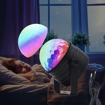 

4W Party Lights RGB Show LED Stage Lights Disco Ball Sound Activated Rotating Strobe Light For Christmas Home KTV Xmas Wedding