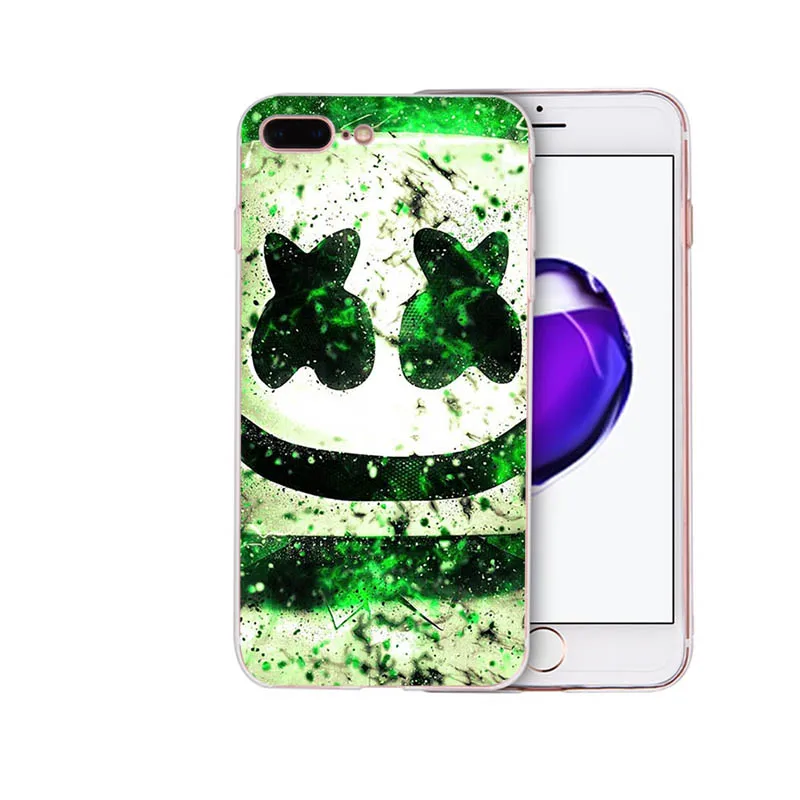 Мягкий силиконовый DJ Marshmello чехол для телефона marshmallow для iPhone 6 7 8 6s plus shell X XR XS MAX cover 5 5S se для TPU Apple Coque