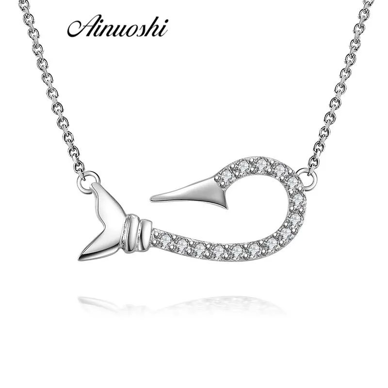 Women Fashion 925 Sterling Silver Wedding Charm Pendant Necklace Jewelry Gift