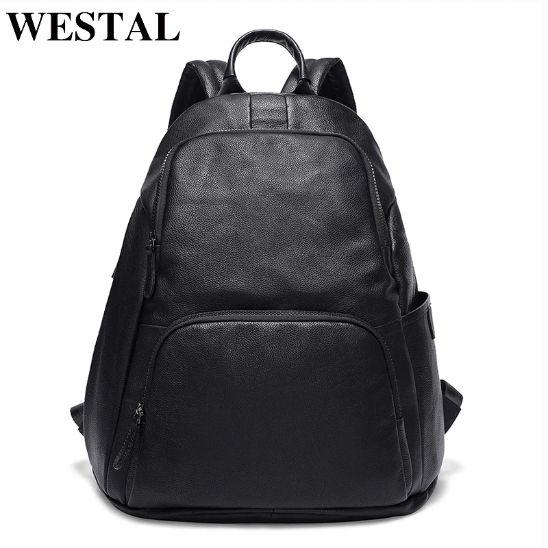 Рюкзак WESTAL из натуральной кожи с usb зарядкой 15 '' для ноутбука школьная сумка