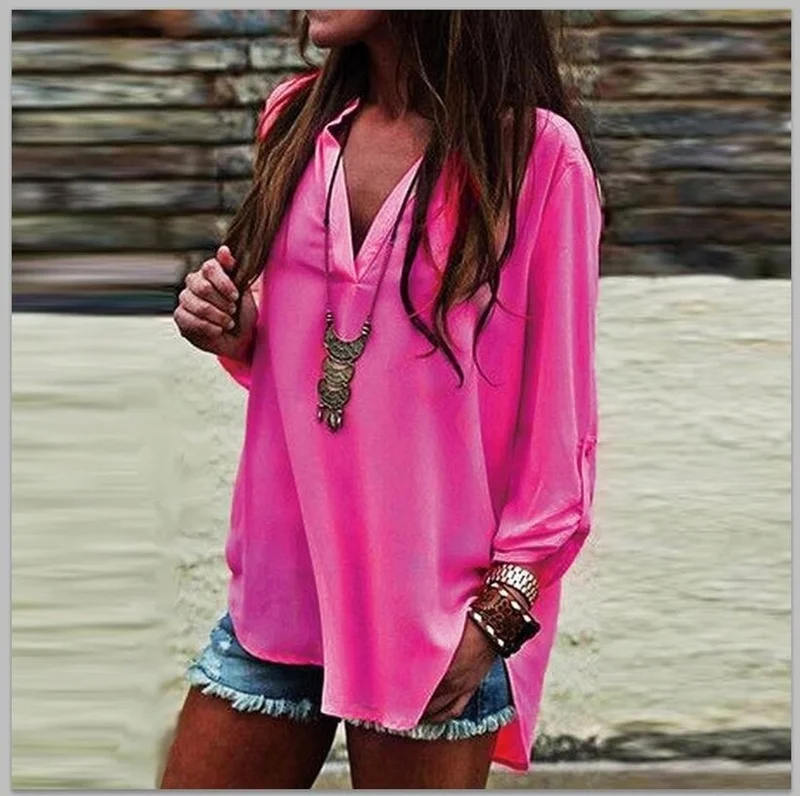 Zogaa 2019 Blouse Women Fashion Models V-neck Lotus Leaf Sleeves Loose Chiffon Shirt Factory Direct Sale Dropshipping Vestidos Zogaa 2019 Blouse Women Fashion Models V-neck Lotus Leaf Sleeves Loose Chiffon Shirt Factory Direct Sale Dropshipping Vestidos