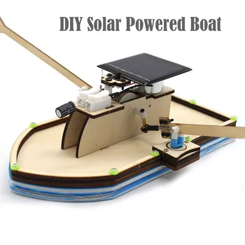 

High Quality Solar Powered Boat DIY Model Robot Boat Ship Puzzle Educational Toy Kit Kid funny Kids Toys Gift 5.30