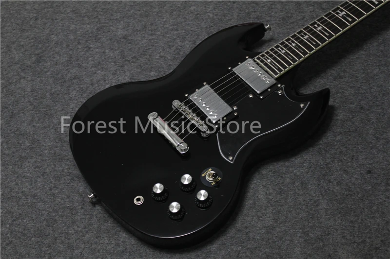 

Custom Shop Chrome Hardware Tony Lommi Suneye SG Electric Guitar In Black Color Left Handed Custom Available