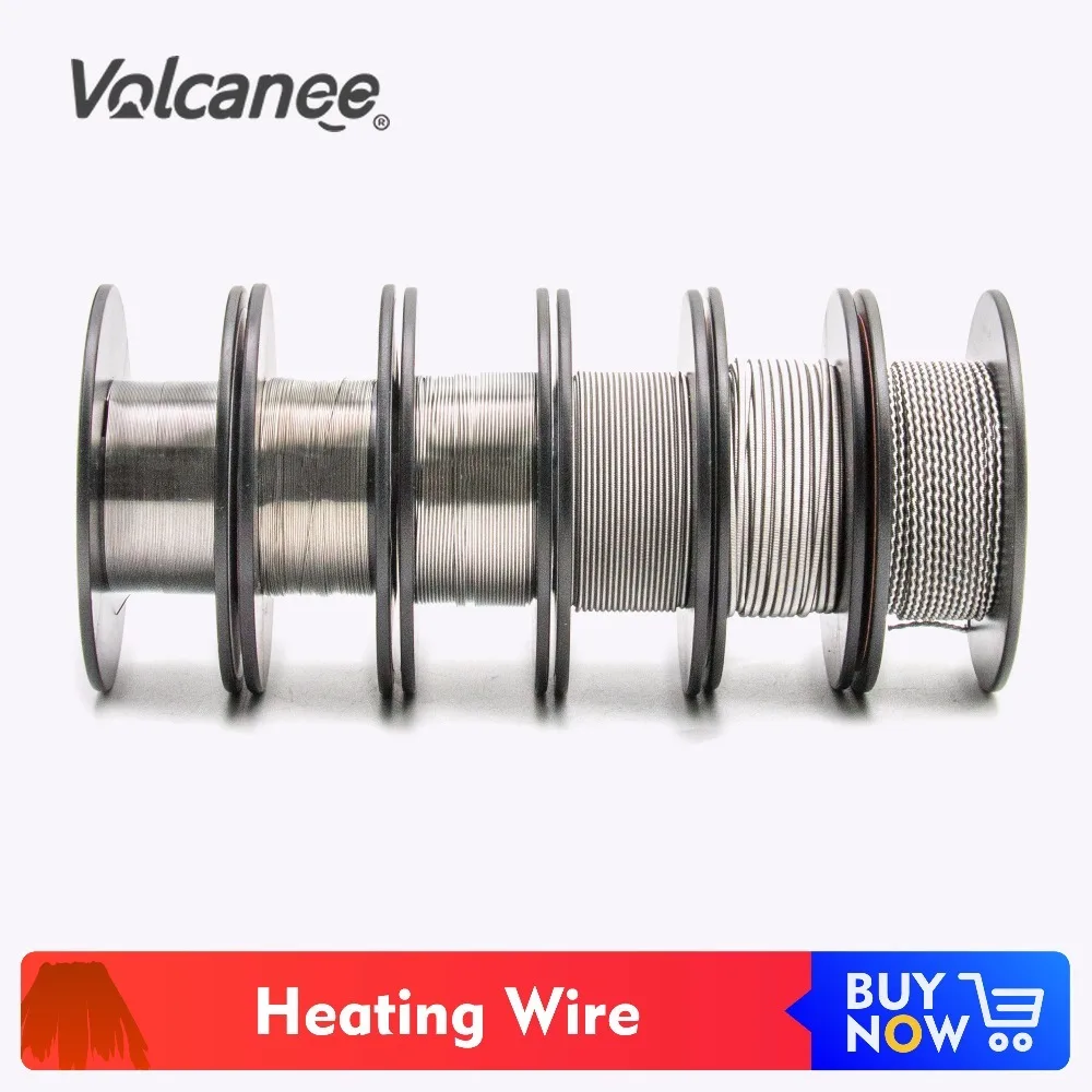 Volcanee Alien Клэптон Тигр A1 SS316L Ni80 Nichrome Fused Clapton Wire Coil mtl RDA перестраиваемый атомайзер