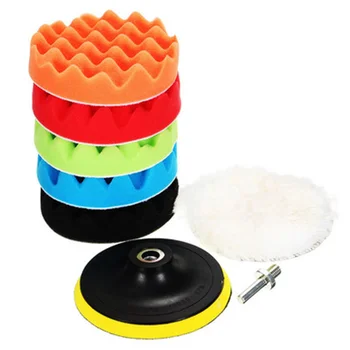 

3-7 inch 8 pcs sponge polishing wheel car beauty plane wave waxing grinding sponge pad