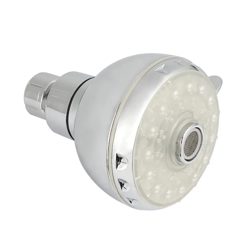 Round Water Saving Shower Heads 7 Colorful LED Light Water Bath Bathroom Filtration Shower Hand Hold Type #2y30 (11)