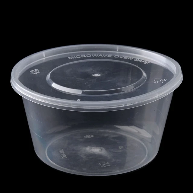 15oz Dustproof Plastic Bowl Disposable Soup Bowl with Lid Lunch Box BPA
