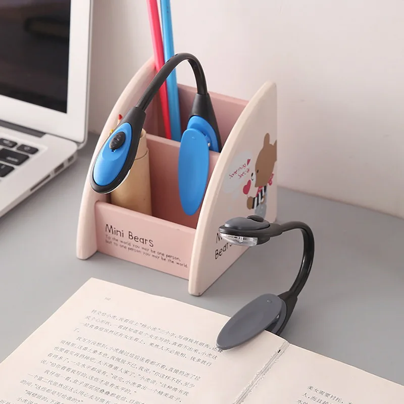 Мини Гибкий клип на яркий Booklight Светодиодная лампа для чтения портативный походный лампы для чтения подарок для детей 1 шт